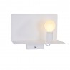 APPLIQUE MURALE BLANCHE 1XE27 AVEC USB SUR SECTEUR C182