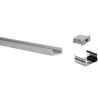 Profil pour ruban LED PVC 1Mt x 15mm x 6mm