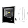 Projecteur LED 100W 6000Lm 6500k IP65