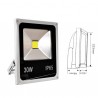 Projecteur LED 30W 2100Lm 3000K IP65