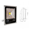 Projecteur LED 50W 3000Lm 6500K IP65