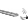 Profil pour ruban LED PVC Extérieur:2Mt x 25mm x 8,3mm