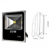 Projecteur LED 80W 4800Lm 6500K IP67