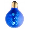 Ampoule déco G80 Neige/Bonhomme bleu E27 0.5W