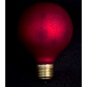 Ampoule déco G80 Rouge/Neige E27 0.5W